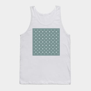 White Flower Pattern (Light Juniper) Tank Top